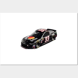 Cool black Nascar car number 33, greatest champion Posters and Art